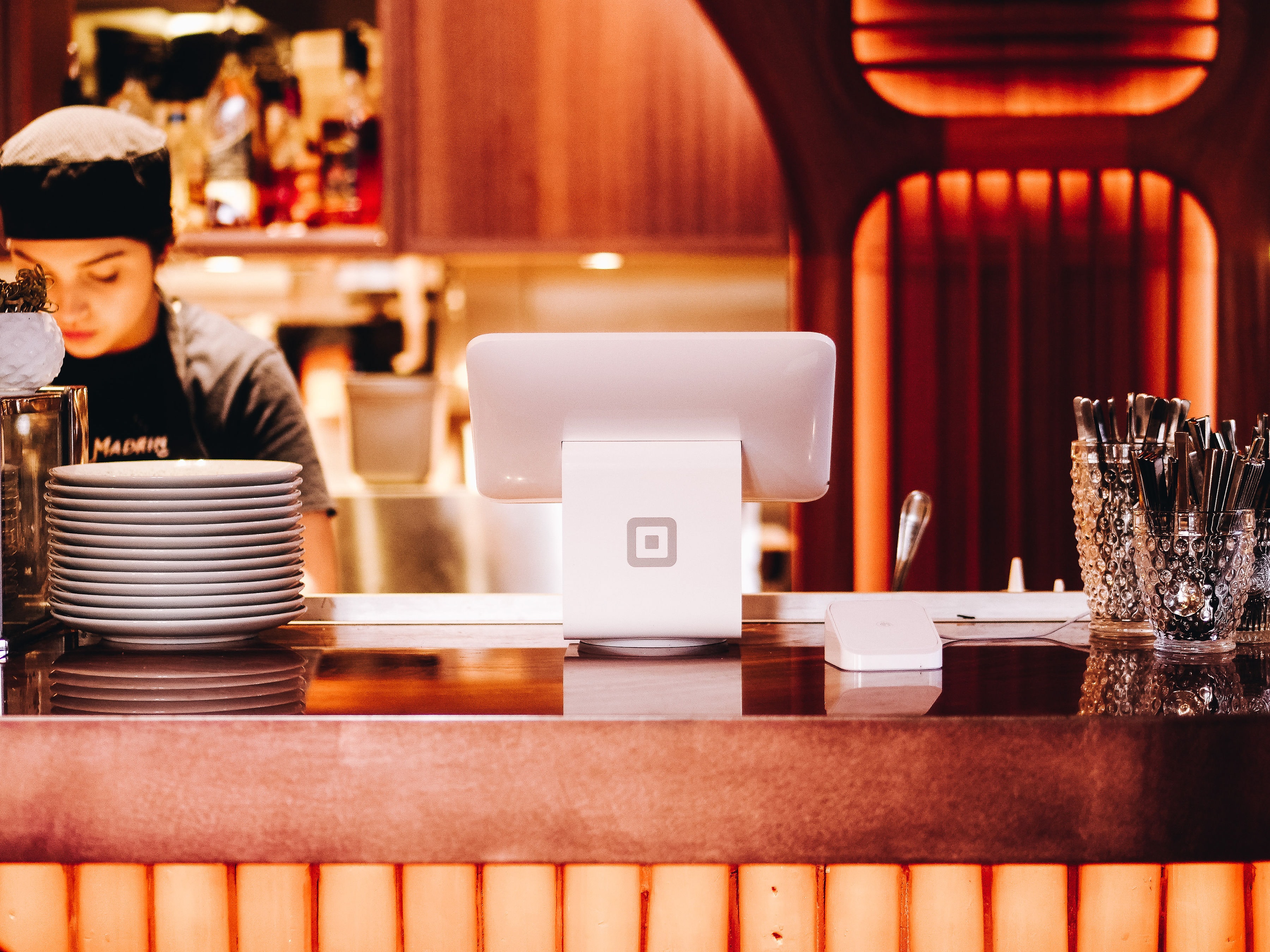 Restaurant point of sale counter.