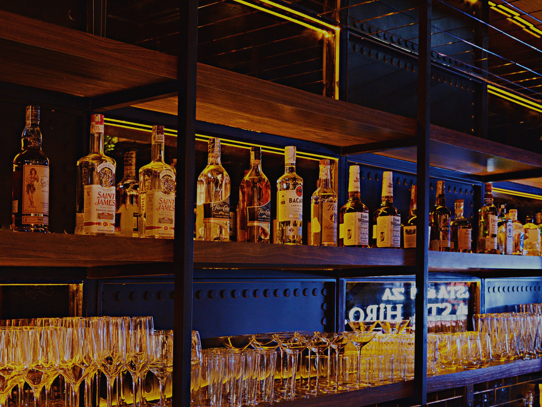 shelf with bottles 