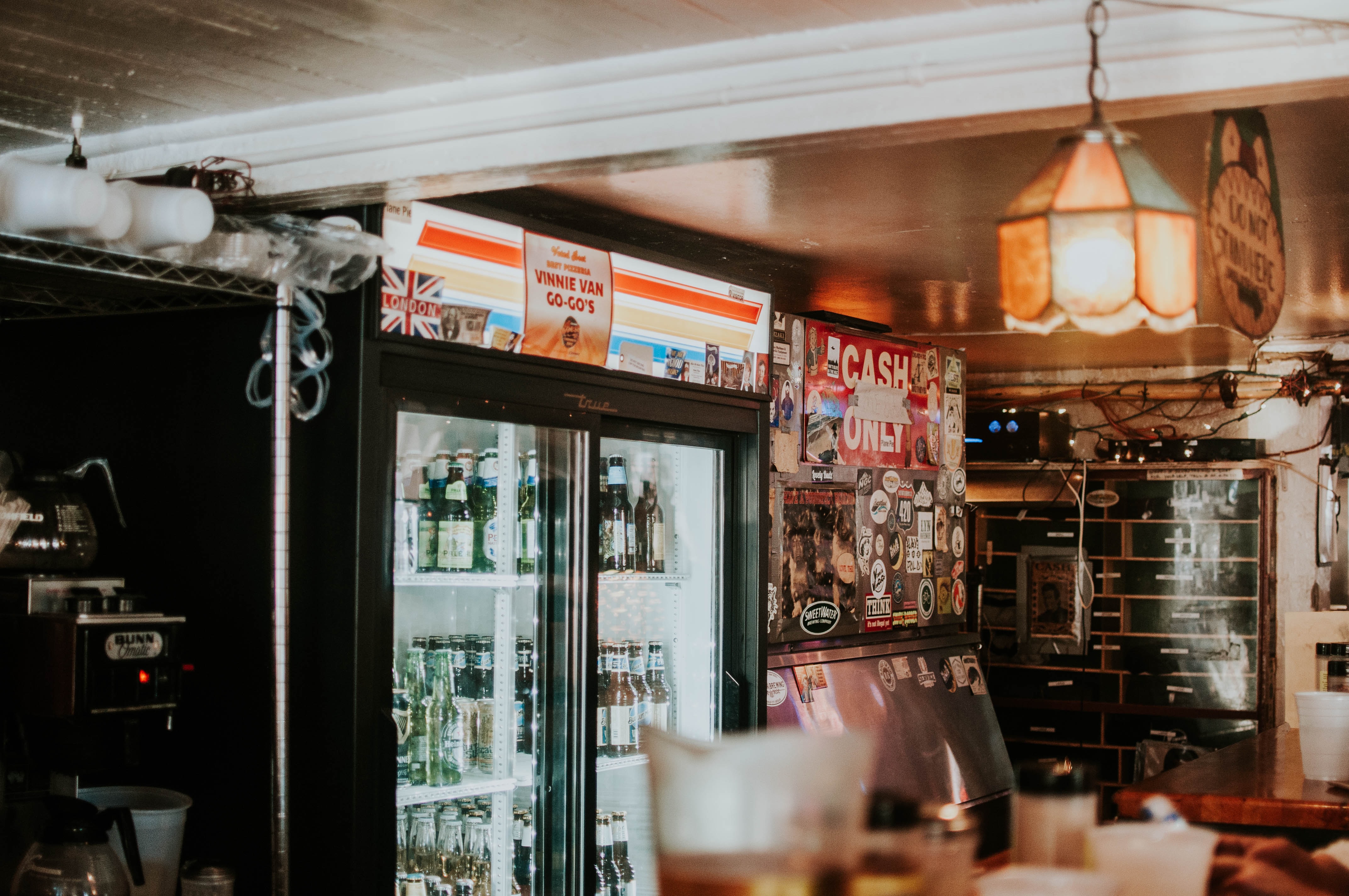 Restaurant with beer fridge